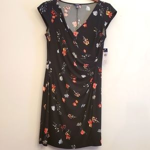 CHAPS black and pink floral dress